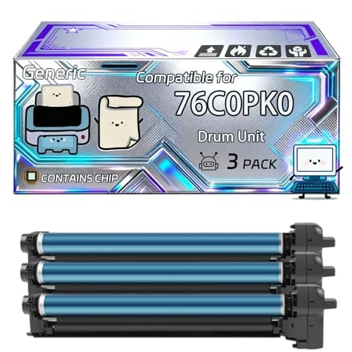 Image of 76C0PK0 Drum Unit Compatible for Lexmark CX924DTE CX920de CX923DTE CX924DXE Printers, With Chip, 100000 Pages, Vibrant Colours (3 Pack Black)