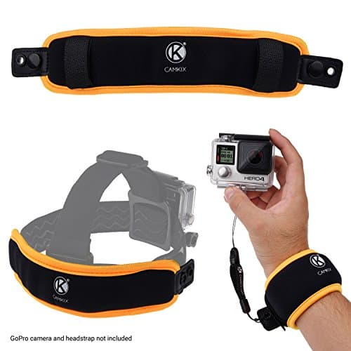 Image of CAMKIX 2in1 Floating Wrist Strap & Headstrap Floater compatible with GoPro Hero 8, 7, 6, 5, Black, Session, Hero 4, Session, Black, Silver, Session, Hero+ LCD, 3+, 3, DJI Osmo Action