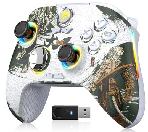 Image of EasySMX Best Gift, PC Controller X15 Enhanced Wireless Bluetooth Controller with Hall Joysticks/Hall Triggers/RGB Lighting, No Stick Drift, No Dead Zone - Work for Windows PC, Android, Steam Switch