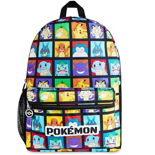 Image of Pokemon Backpack for Kids Teenagers Pikachu Rucksack School Bag Gamer Daypack Travel Bag for Days Out PE Sports Anime Gifts (Multi)