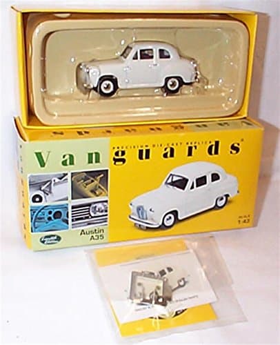 Image of corgi vanguards old english white austin A35 past times edition car 1:43 scale diecast model