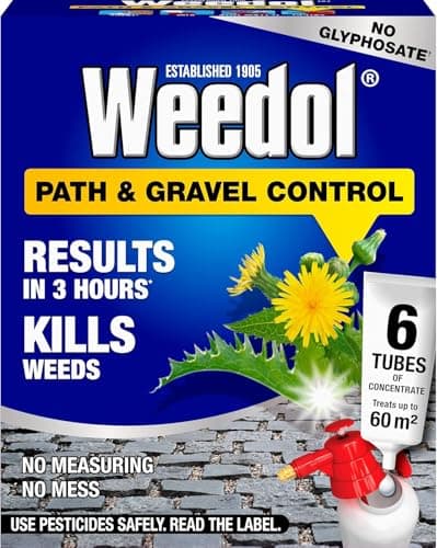 Image of Weedol Path & Gravel Control Concentrate Weedkiller Tubes 6 Pack | Fast Acting Weed Killer for Paths, Patios & Gravel Areas | Concentrated Garden Weed Control