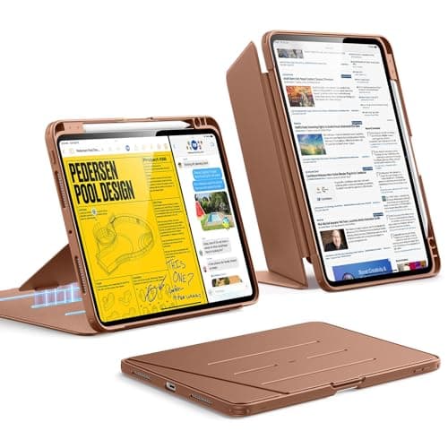 Image of ESR for iPad Pro 11 Inch Case M5/M4 (2025/2024), Vertical Stand Cover, Multi Stand Angles, Ultra-Stable Case for iPad Pro 11 (2025/2024) with Pencil Holder, Flip Magnetic Series, Brown