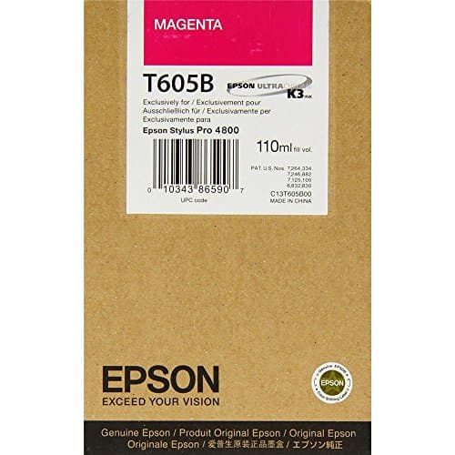 Image of Epson Ink Cartridge for Stylus 4800, Magenta T605B, Genuine