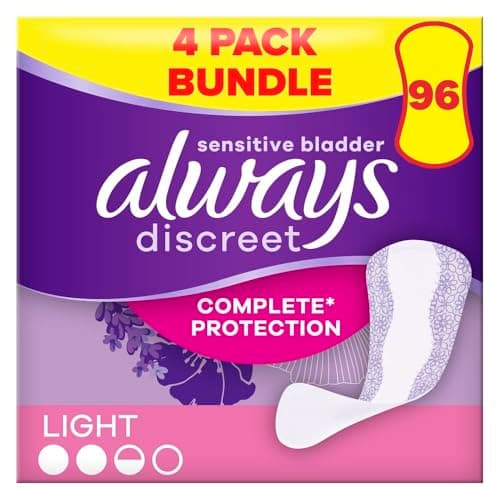 Image of Always Discreet Incontinence Liners for Sensitive Bladder - Pack of 96