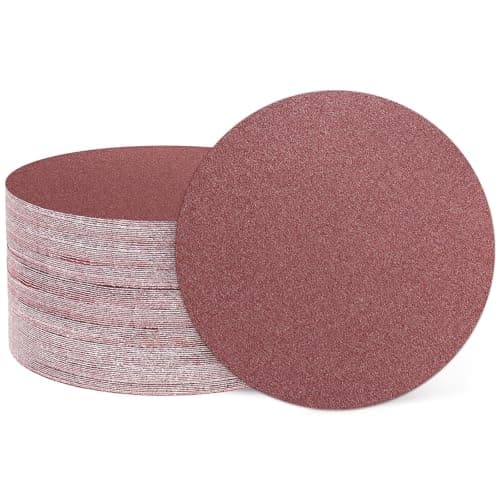 Image of sourcing map 50 Pcs 178mm (7 Inch) Sanding Discs, 80 Grit Hook and Loop Sandpaper, No-Hole Aluminum Oxide Round Sanding Paper for Woodworking Automotive Metal Polishing, Red