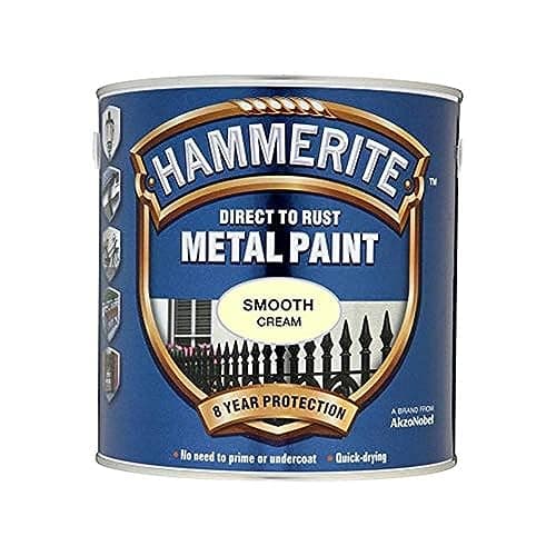 Image of Hammerite 5122064 Direct to Rust Metal Paint - Smooth Cream Finish 750ML