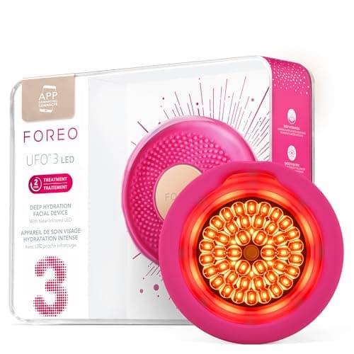 Image of FOREO UFO 3 LED 4-in-1 Face Mask Skincare Device, Face Moisturiser, Full Spectrum LED, Deep Tissue NIR & Red Light Therapy, Thermo Therapy, T-Sonic Massage, App-connected Skincare