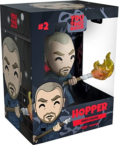Image of You Tooz Jim Hopper 4.4" inch Vinyl Figure, Stranger Things Jim Hopper Collectible Figure by Youtooz Stranger Things Collection, Black