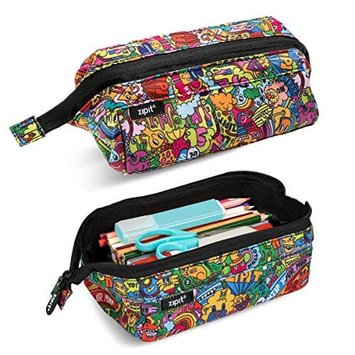 Image of ZIPIT Lenny Pencil Case, Large Capacity Zipper Pouch for School, Stationery Bag for Teen Girls Boys and Adults, Teal