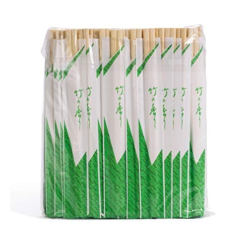 Image of Ken Chiku - Bamboo Chopsticks Genroku 20cm - 100 Pairs | Sustainable Bamboo | Individually Wrapped|Japanese Hashi|Ohashi|