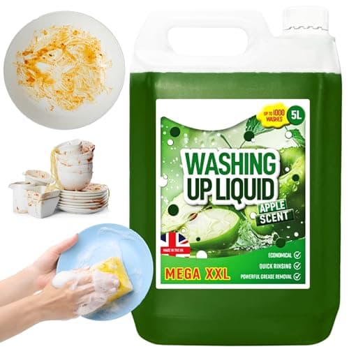 Image of 5L Original Washing Up Liquid Kitchen Dishes Detergent Soap Cleaner Fresh Apple Scent (1)