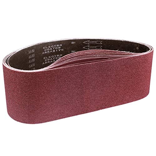 Image of STEBRUAM Sanding Belt 150 x 1220 mm, Sander Belts Set(80/120/150/240/400 Grains)for Belt Sander,for Grinding,Sharpening and Derusting (5 Pieces)
