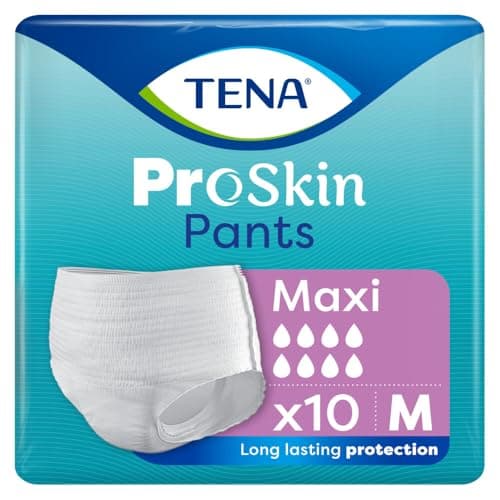 Image of TENA Pants Maxi | Size Medium | High Absorbancy | 8 Drops | Incontinence Pants | 1 Pack of 10