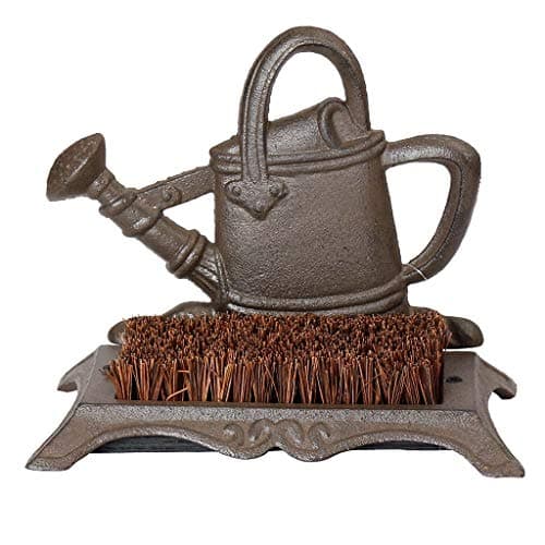 Image of Cast Iron Boot Brush Vintage Watering Can Garden Boot Scraper Brush