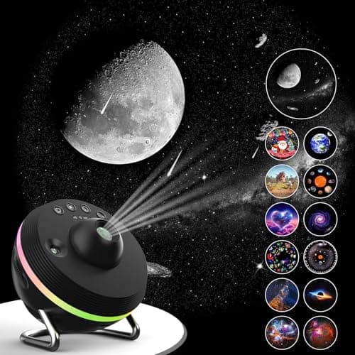 Image of Galaxy Projector for Bedroom,Planetarium Star Projector with 4K Replaceable 13 Galaxy Discs,HD Image Large Projection Area,Starry Sky Night Light for Kids Adults Ceiling Home Theater Living Room Decor