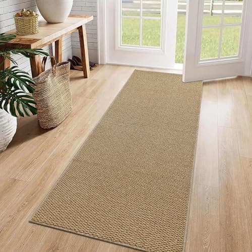 Image of Artnice Carpet Runners for Hallways Brown 60x200cm, Non Slip Washable Hall Runner Long Narrow Runner Rug, Anti-fouling Floor Mat for Hallway Kitchen Entryway Laundry