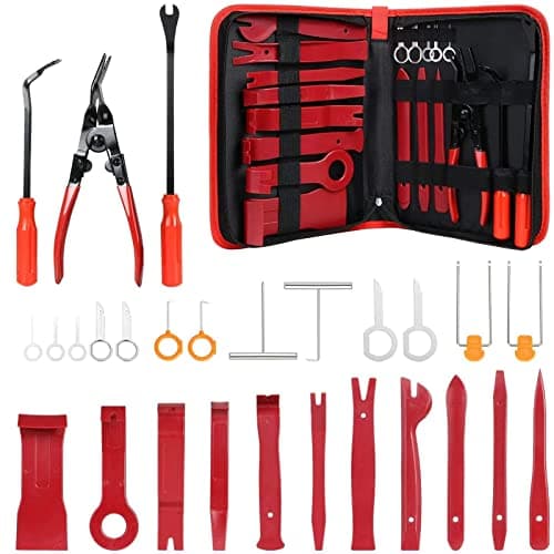 Image of flintronic Auto Trim Removal Tool, 27PCS Car Removal Tool Set, Fastener/Remover for Car Panel Dash Audio Radio Removal Installer, Repair Pry Tool Kit Fastener Remover Kit with Storage Bag