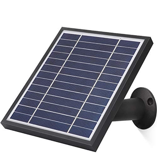 Image of iTODOS Solar Panel Works for Arlo Pro and Arlo Pro 2, 11.8Ft Outdoor Power Charging Cable and Adjustable Mount,Not for Arlo Ultra and Arlo Pro3 (Black)