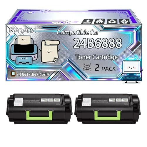 Image of 24B6888 Toner Cartridge Compatible for Lexmark XM1242 Printers, With Chip, 21000 Pages, Vibrant Colours (2-Pack Black)