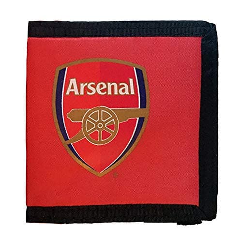Image of Arsenal FC Official Mens Football Crest Money Wallet (One Size) (Red)