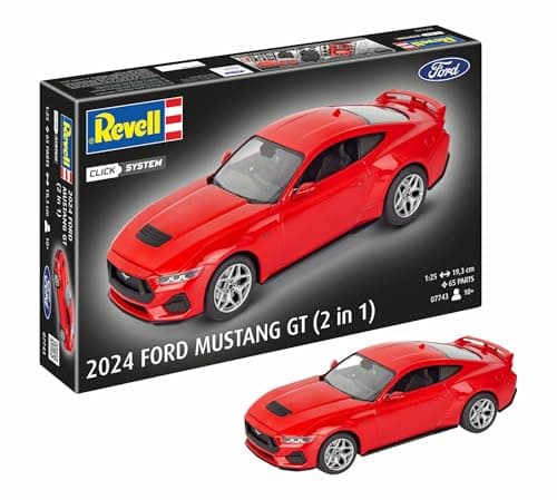 Image of Revell 07743 2024 Ford Mustang GT Click System 1:25 Scale - Unbuilt/Unpainted Plastic Model Kit