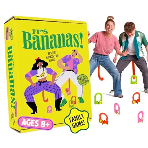 Image of MCMILLER ENTERTAINMENT It’s Bananas – The Hilarious Monkey Tail Party Game for Adults & Families | Funny Indoor & Outdoor Garden Game for Summer Parties, BBQs, Birthdays & Game Nights