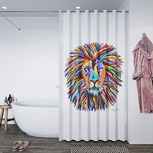 Image of Croydex Steven Brown Lewis McZoo Shower Curtain, Multicolour, 1800x1800