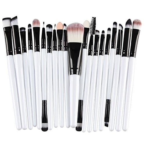 Image of Gshy Professional 20 Piece Makeup Brush Set Cosmetic Kit Makeup Brush Set Wool Brand (White)
