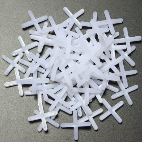 Image of 300PCS Tile Spacers,Decorative Tile, 2mm Tile Spacers, Plastic Cross Tile Gasket,Slab Spacers, for Tile Fixing Mat Road Mat Garden Slab Tile Leveling
