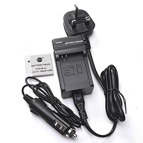 Image of DSTE NB-4L Rechargeable Li-ion Battery + DC22U Travel and Car Charger Adapter for Canon PowerShot SD40 SD30 SD200 SD300 SD400 SD430 SD450 SD600 SD630 SD750 SD780