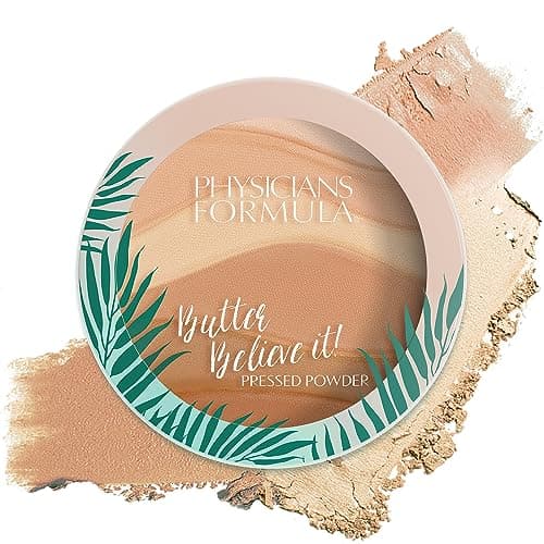 Image of Physician's Formula, Inc., Butter Believe It! Face Powder, Pressed Powder with Soft Texture, with Murumuru Butter, Cupuaçu Butter, Tucuma Butter, Essential Fatty Acids and Pro-vitamins, Creamy Natural