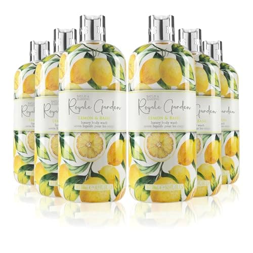 Image of Baylis & Harding Royale Garden Lemon & Basil Body Wash 500ml (Pack of 6) - Vegan Friendly