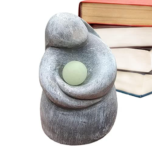 Image of Nupaque Mother Earth Art Statue, Moon Statue Ornament, Resin Craft Ornament, Blessing Garden Statue, Decorative Figurine Garden Abstract Natural Good For Mother's Day Outdoor Garden