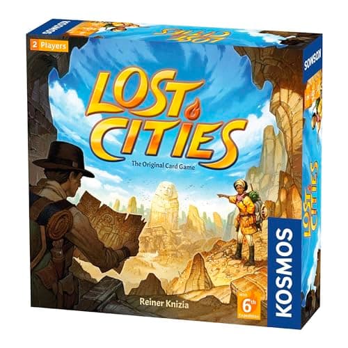 Image of Thames & Kosmos Lost Cities: The Original Card Game with 6th Expedition | Strategic Card Game for 2 Players | Game Night for Kids & Adults Age 10+ | Fun Adventure & Exploration Game | Excellent Gift
