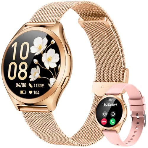 Image of Smart Watch Women Fitness Tracker: 1.27'' Smartwatch Sport Bluetooth Call with Heart Rate SpO2 Blood Pressure Sleep Monitor 110+ Sports Modes Step Counter IP68 Waterproof Running Watch for Android iOS