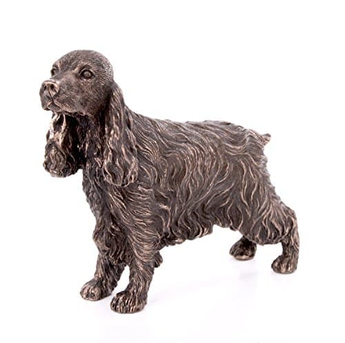 Image of Cocker Spaniel Standing Small Cold Cast Bronze Statue Sculpture Dog Pets Gift Idea H9cm