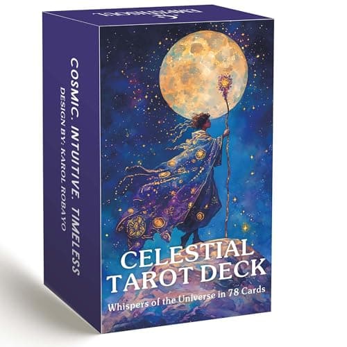 Image of Celestial Tarot Deck, Tarot Cards with Guidebook, Tarot Cards for Beginners, Shadow and Light Divination Deck for Self-Discovery