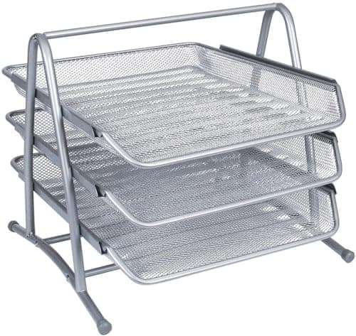 Image of Q-Connect 3-Tier Letter Tray - Silver