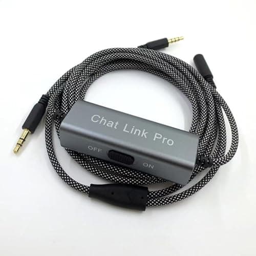 Image of Alphatec Noise-Cancelling Chat Link Pro Cable, Compatible With Elgato HD60 S+/HD60 S/HD60 Pro/HD60 X/4K/HD60 and Game controllers, Metal Case, in-line Isolator, 8.53ft, Black