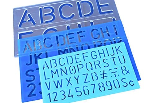 Image of 50mm 30mm 20mm Stencils Letters Numbers ALPHABET STENCIL Set