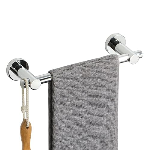 Image of SAYAYO Towel Rail Wall Mounted 30CM Chrome Hand Towel Holder SUS304 Stainless Steel Bathroom Small Towel Ring, Round Style