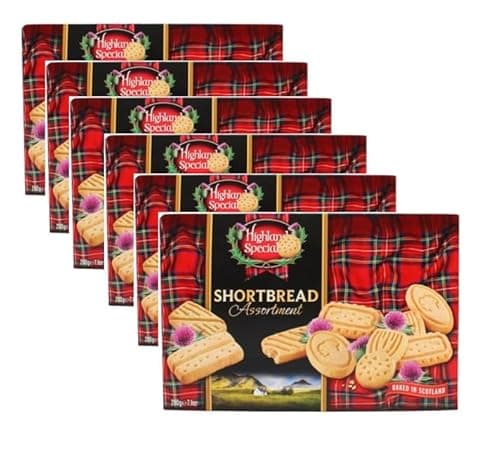Image of Highland Scottish Shortbread Biscuits 200g - Traditional Scottish Short bread Fingers Individually Wrapped, Luxury Scottish Shortbread Assortment Bundle, Rich Butter Biscuits (Pack of 6 x 200g)