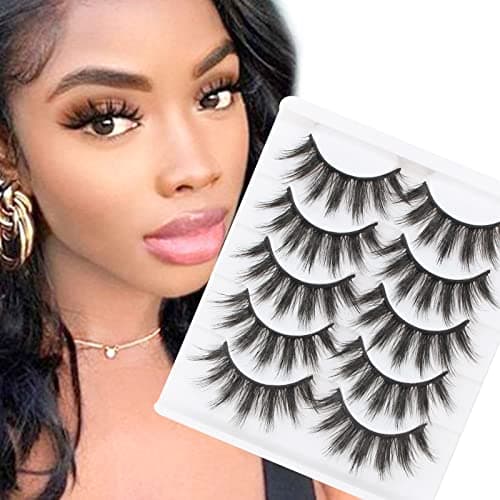 Image of False Lashes Mink Natural Eyelashes 3D Mink Faux Mink Lashes Wispy Short Eyelashes Fluffy Lashes Natural Look 5 Pairs Pack by Glowingwin