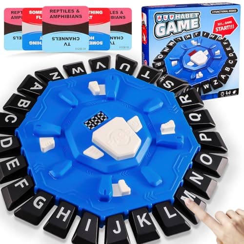 Image of GSrenyu Word Game Family Board Games for Kids & Adults with 2 Modes,220 Topic Categories 24 Letters Pressing Game,Fun Fast-Paced Puzzle Games for All Ages, 2-8 Players,Christmas & Birthday Gifts