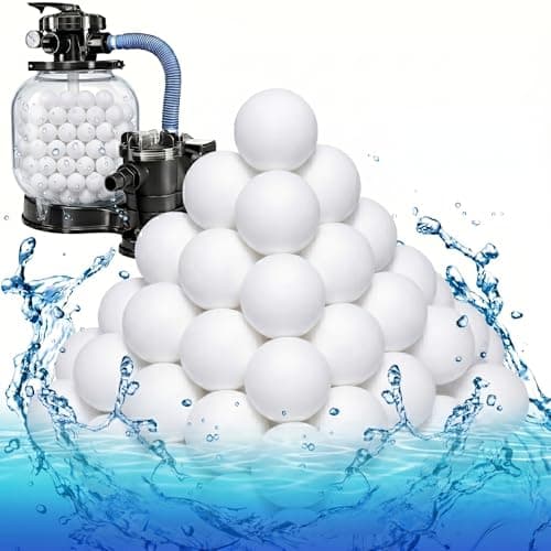 Image of XMLDSBBD 700g Pool Filter Balls, Eco-Friendly Reusable Pool Fiber Filter Balls,Replace 25kg Pool Filter Sand (1.5, Pounds)
