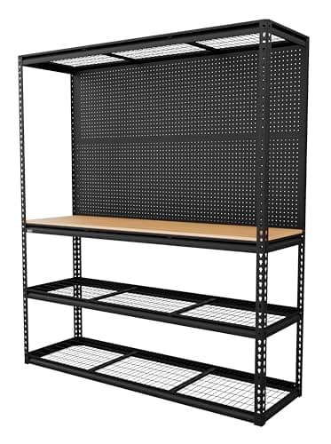 Image of Sealey Heavy-Duty Modular Workbench with Racking & Pegboard - 300kg Capacity Per Level - APMWB1