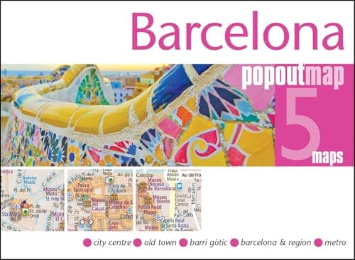 Image of Barcelona PopOut Map: Pocket size, pop up map of Barcelona city centre (PopOut Maps)