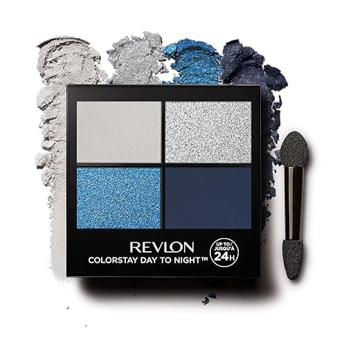 Image of Revlon ColorStay 24 Hour Eyeshadow Quad with Dual-Ended Applicator Brush, Longwear, Intense Color Smooth Eye Makeup for Day & Night, Matte & Shimmer Finish, Gorgeous (580) Unisex