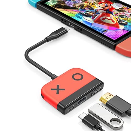 Image of Tendak USB C to HDMI Adapter for Switch - 3 in 1 USB-C HUB with USB 3.0 PD Charging Port, Type C to 4K HDMI Converter for Nintendo Switch